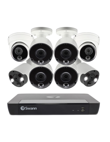 Swann 8 Channel 4K Ultra HD NVR-8580 with 2TB HDD & 8 x 4K Heat & Motion Detection IP Security Cameras