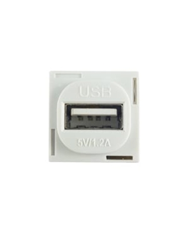 Connected Switchgear Single USB Charger White - CS-MUSB12