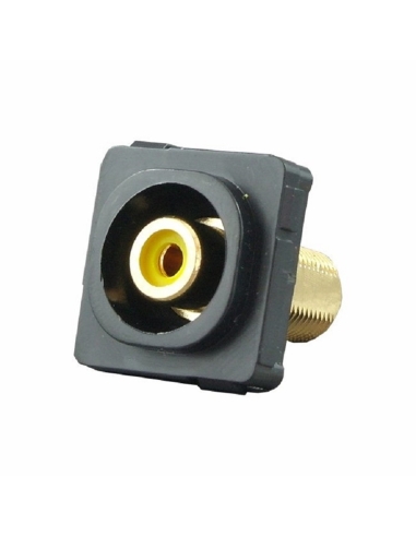 Connected Switchgear RCA Black Mechanism Recessed Yellow ID - CS-MRCARYB