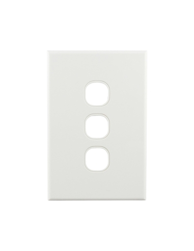 Connected Switchgear Basix S Series Grid Plate White 3 Gang - CS-BS-PB3