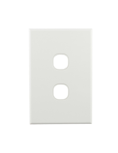 Connected Switchgear Basix S Series Grid Plate White 2 Gang - CS-BS-PB2