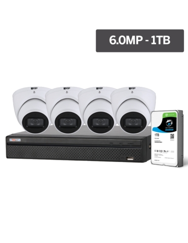 Watchguard Compact Series 4 Camera 6.0MP IP Surveillance Kit (Fixed, 1TB)