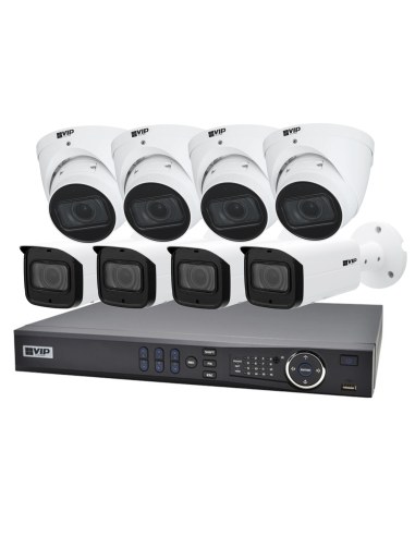 VIP Vision Pro Series 8 Camera 8.0MP Motorised Bullet & Dome IP Surveillance Kit